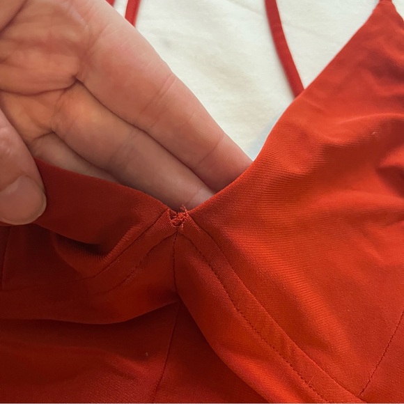 Norma Kamali Low Back Slip Jumpsuit Cinnamon Orange Size Small - Picture 8 of 8